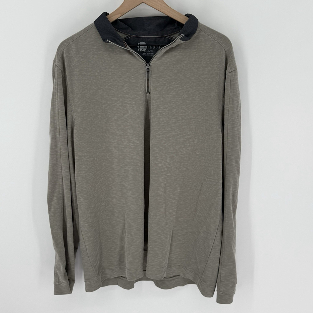 Nicoby 1/4 Zip Modal Short Long Sleeve Men’s Size XL Tan